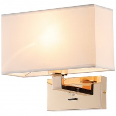 Απλίκα Τοίχου 1xE27 230V Χρυσαφί Υφασμάτινο Καπέλο ROSA